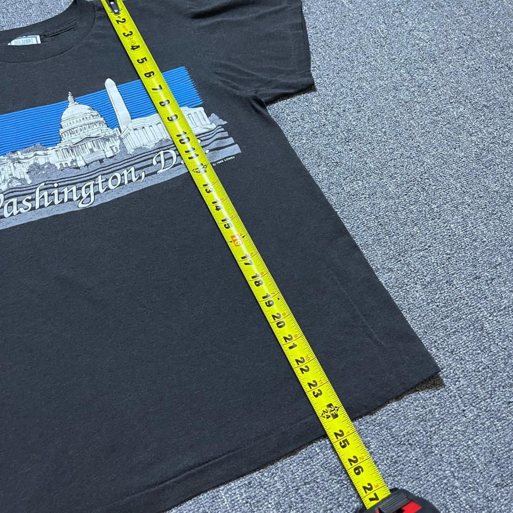 Vintage Lowry Washington DC T Shirt‎ L (Fits M) Black Graphic Souvenir 1988 80s - Picture 8 of 8